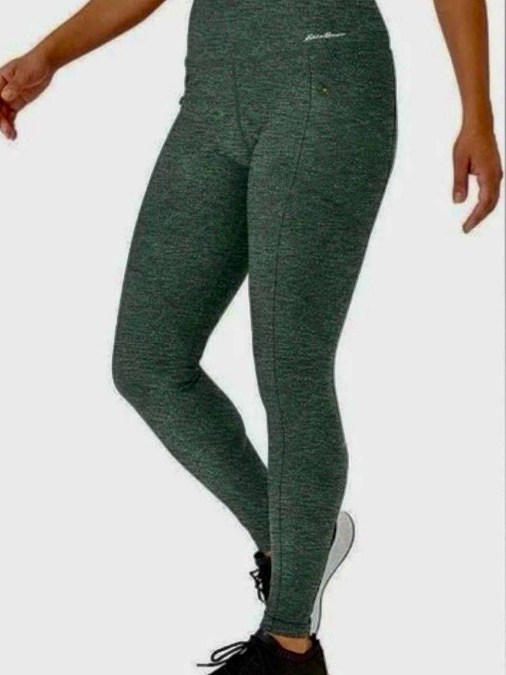 Eddie Bauer Heathered Forest Green High-Waist Leggings